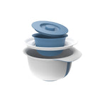 Rotho fresh beslagkom met spatdeksel 4l horizon blauw