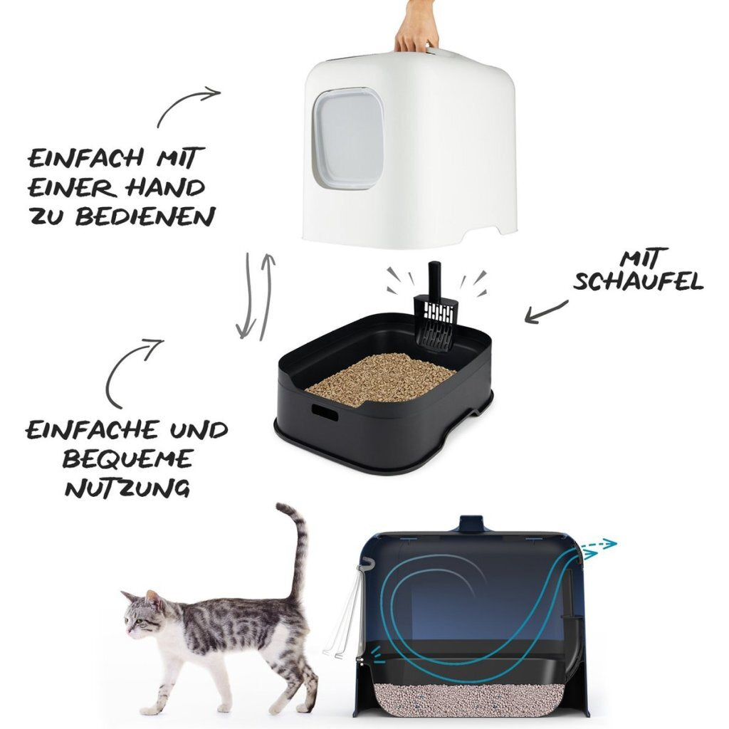 Rotho biala kattenbak blauw