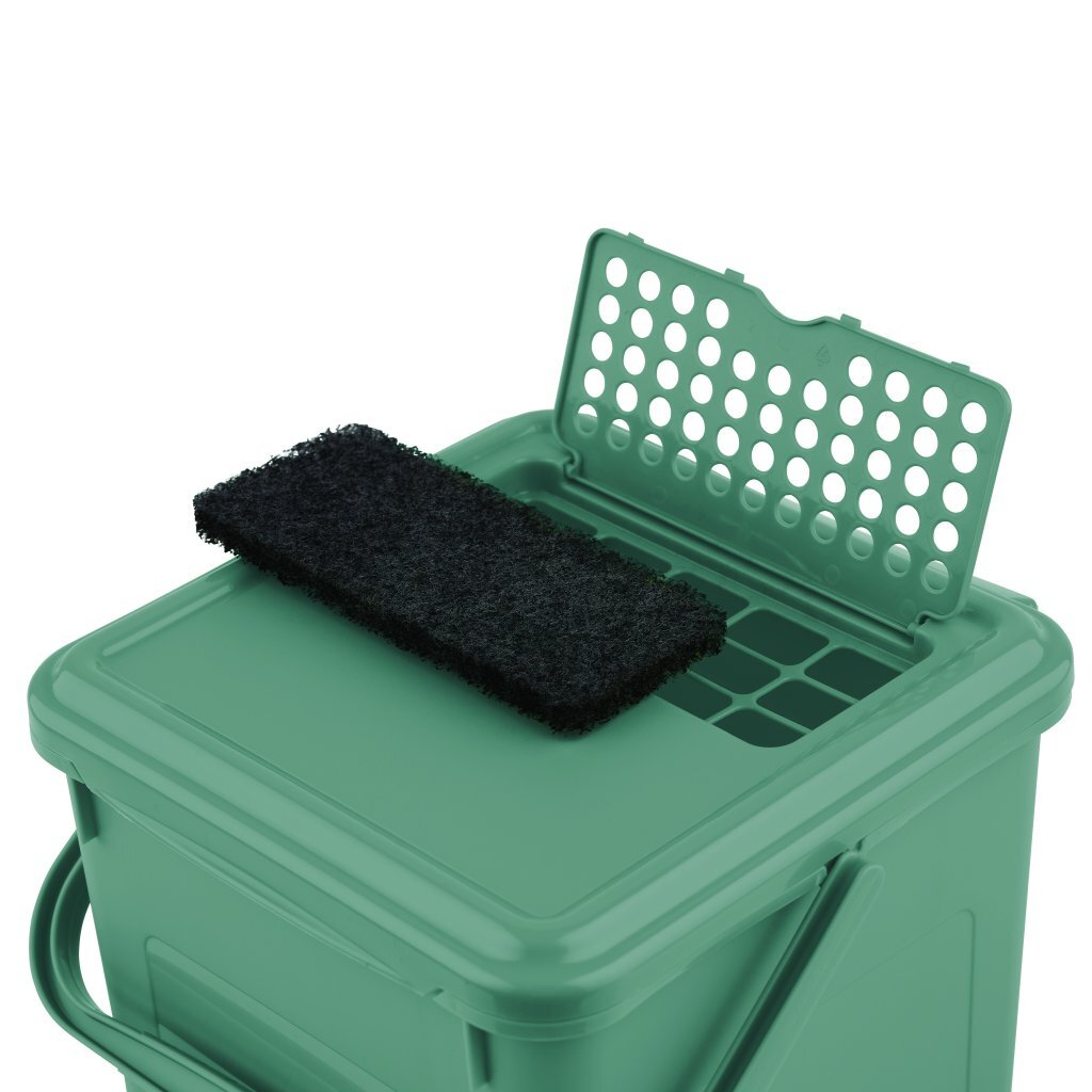Rotho bio compostemmer - gft afvalbak 8l - bpa vrij - incl koolstoffilter - groen.