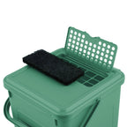 Rotho bio compostemmer - gft afvalbak 8l - bpa vrij - incl koolstoffilter - groen.