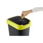 Rotho - Rotho twist afvalbak 10l lime/antraciet