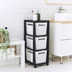 Rotho brisen - design ladekast 3 x 16 l met wielen - wit