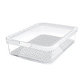 Rotho cauma koelkastorganizer 27x18.4x6.2 cm 2.6l wit transparant