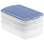 Rotho rondo vleeswarendoos 2x0.75l 1x1.35l horizon blauw transparant