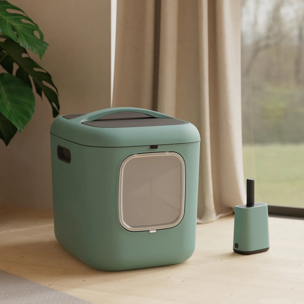 Rotho mypet biala xl kattenbak 61.4x49.2x57.6 cm groen