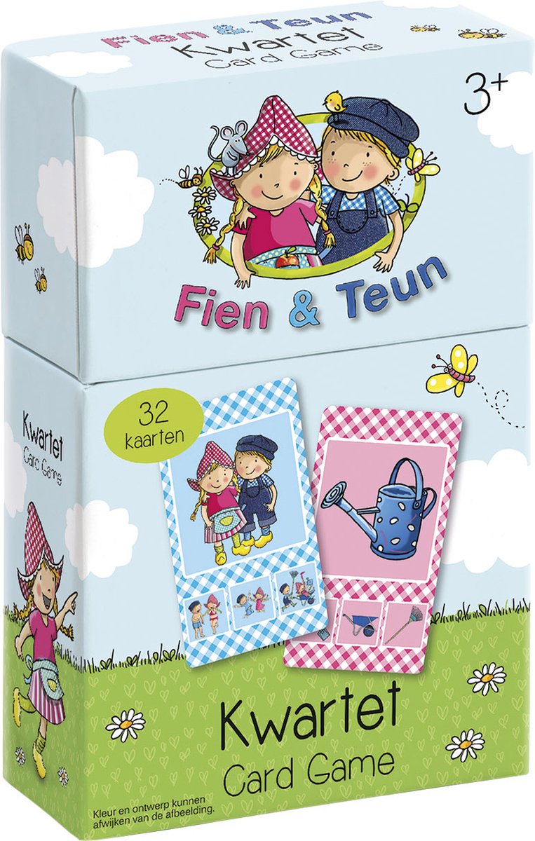 Bambolino - Bambolino Fien & teun kwartet - boerderij thema educatief spel cadeautip - 32 kaarten 8 kwartetten - vanaf 3 jaar - toys
