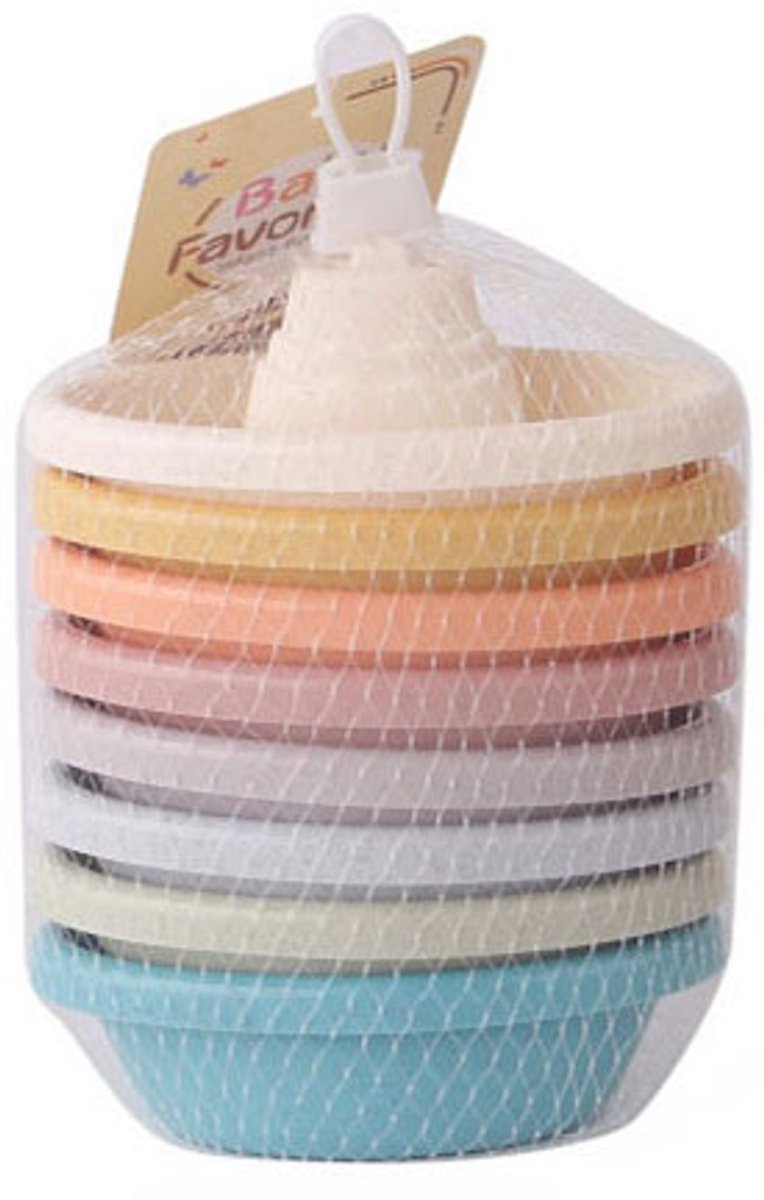 Lobbes Speelgoed- Lobbes SpeelgoedBadbootjes pastel 8dlg.