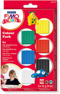 Fimo - Fimo kids - ovenhardende boetseerklei - colour pack basic (6 x 42g)