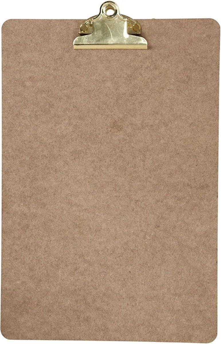Creativ company clipboard klembord memobord voor documenten - hardboard - a4 formaat - met stevige klem