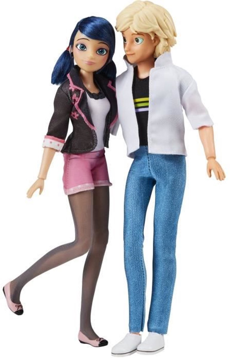 Bandai - Bandai Miraculous marinette & adrien poppenset - 26 cm