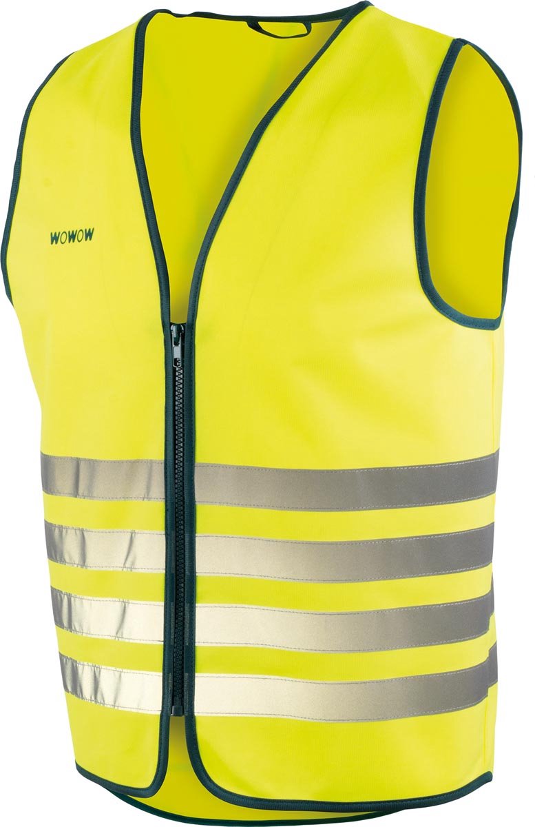 Wowow big fun jacket - fietsjas fluo met rits - veiligheidsjas ce en 17353- xxl