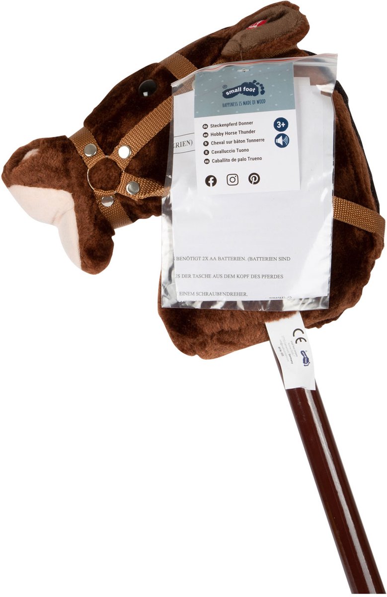 Small foot - houten stokpaard thunder, 88cm