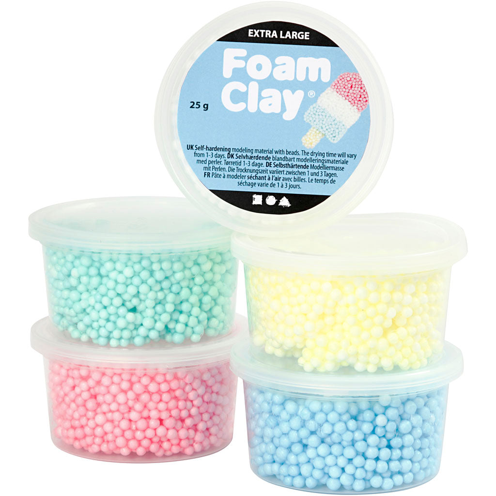 Creativ Company - Creativ Company Https://www.cchobby.nl/foam-clay-extra-large-diverse-kleuren-5x25-gr-1-doos