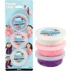 Creativ Company - Creativ Company Https://www.cchobby.nl/foam-clayr-glitter-metallic-roze-paars-wit-3x14-gr-1-doos