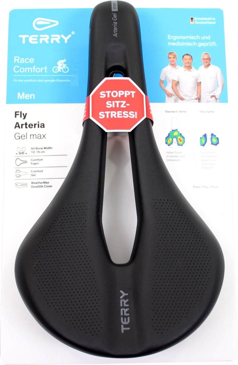 Selle éponge Fly Arteria Max gel hommes noir
