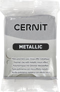 Cernit modelleerklei zilver metallic – afbakbare zilveren klei voor modelleren – elastische boetseerklei voor creatieve kunstprojecten – hittebestendige klei voor sieraden maken – 56 gram