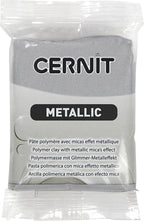 Cernit modelleerklei zilver metallic – afbakbare zilveren klei voor modelleren – elastische boetseerklei voor creatieve kunstprojecten – hittebestendige klei voor sieraden maken – 56 gram