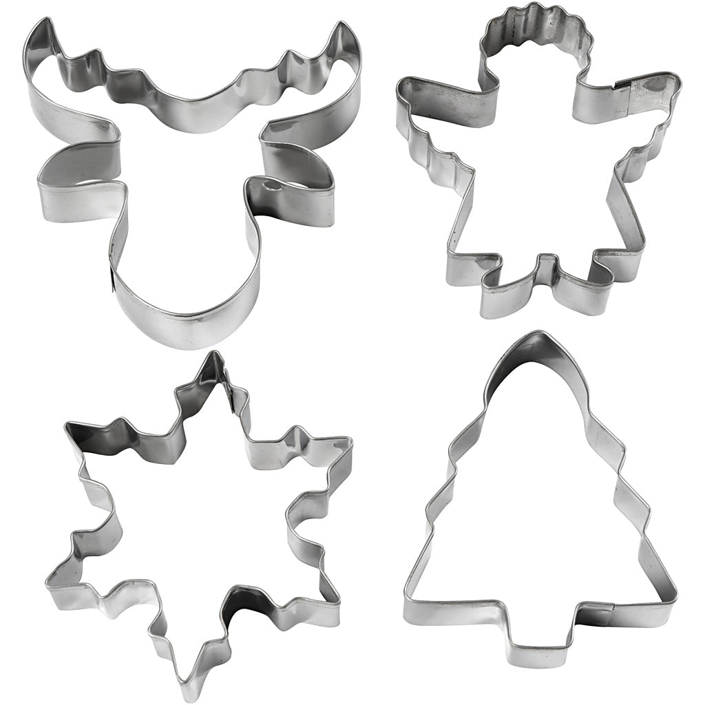 Creativ Company - Creativ Company Https://www.cchobby.nl/uitsteekvormen-kerstboom-engel-rendier-sneeuwvlok-h-8-cm-4-stuk-1-doos