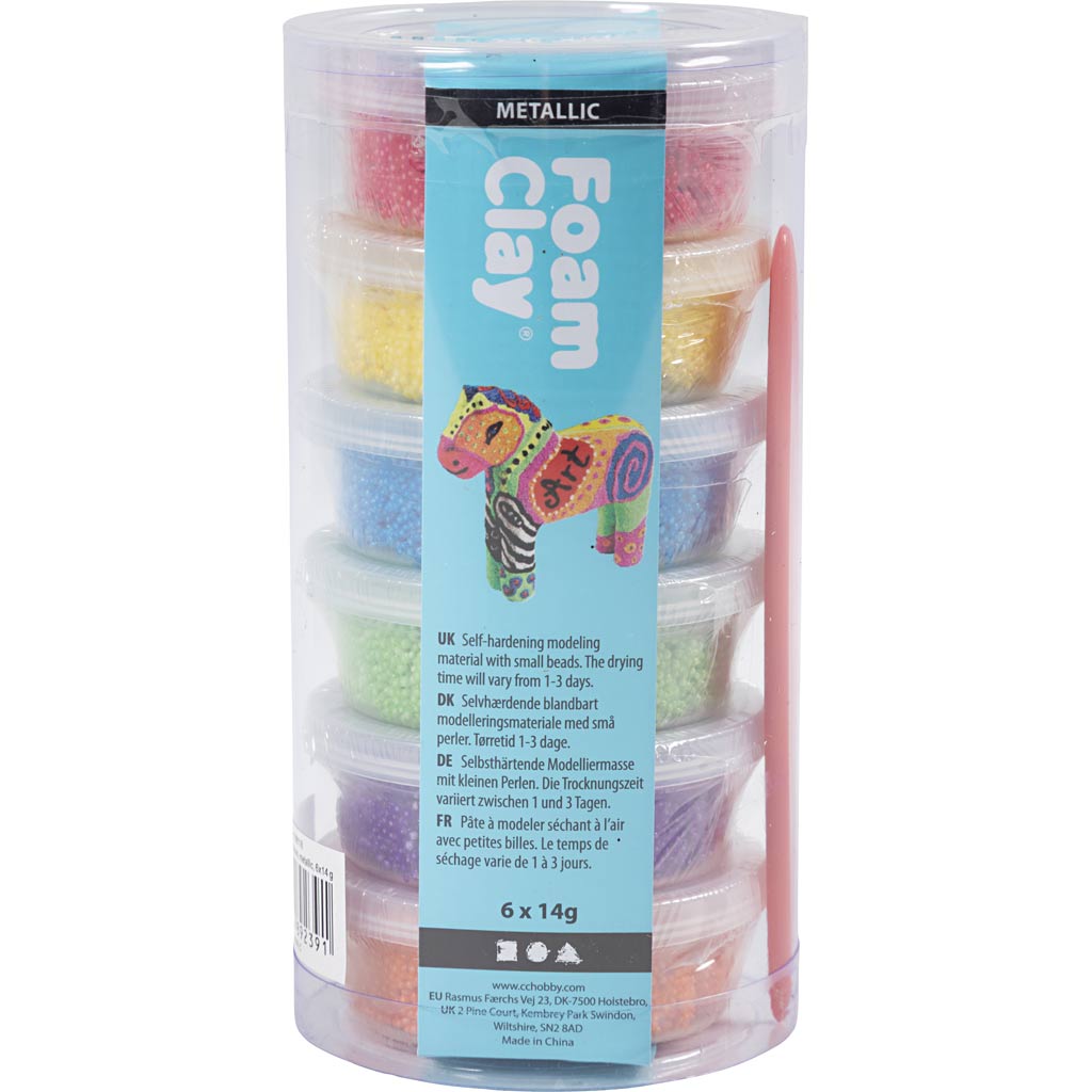 Creativ company http: www.cchobby.nl foam-clayr-metallic-sterke-kleuren-84-gr-6x14-gr-1-doos