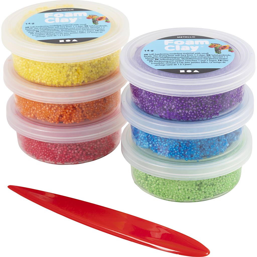Creativ company http: www.cchobby.nl foam-clayr-metallic-sterke-kleuren-84-gr-6x14-gr-1-doos