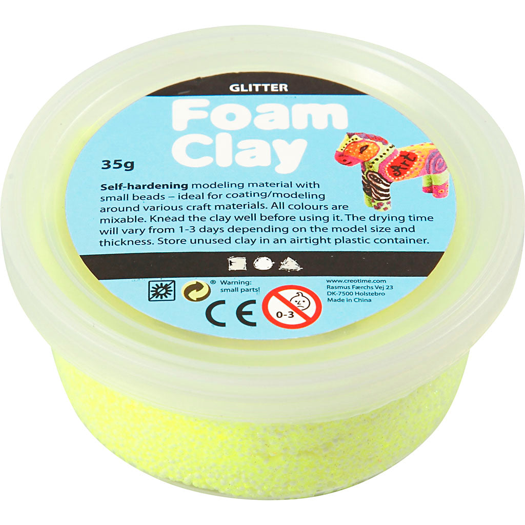 Creativ Company - Creativ Company Https://www.cchobby.nl/foam-clayr-glitter-geel-35-gr-1-doosje