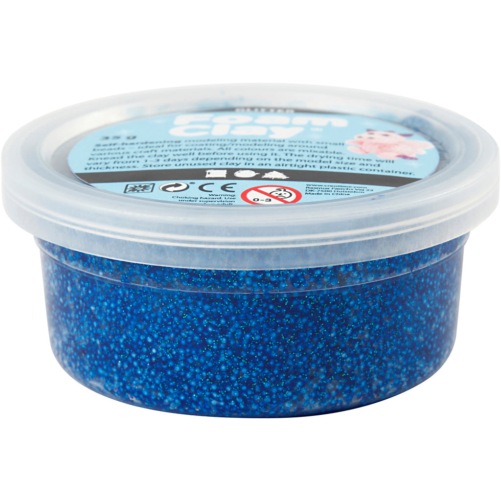 Creativ Company - Creativ Company Https://www.cchobby.nl/foam-clayr-glitter-blauw-35-gr-1-doosje