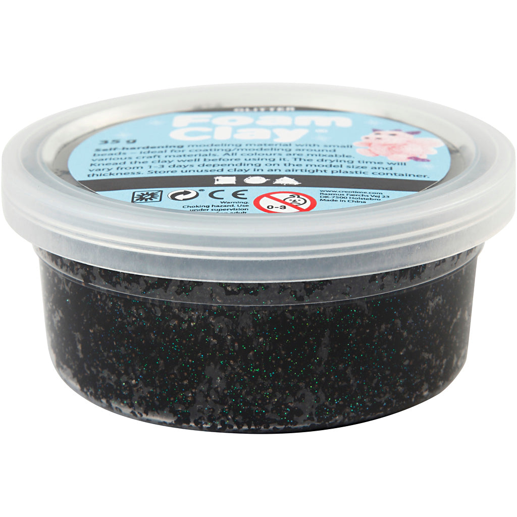 Creativ Company - Creativ Company Https://www.cchobby.nl/foam-clayr-zwart-glitter-35-gr-1-doosje