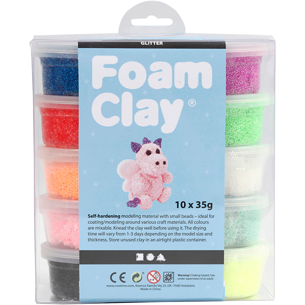 Foam Clay - Foam Clay Https://www.cchobby.nl/foam-clayr-glitter-diverse-kleuren-10x35-gr-1-doos