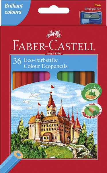 Faber Castell - Faber Castell fc-120136 kleurpotlood faber-castell castle zeskantig karton etui met 36 stuks