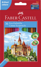 Faber Castell - Faber Castell fc-120136 kleurpotlood faber-castell castle zeskantig karton etui met 36 stuks
