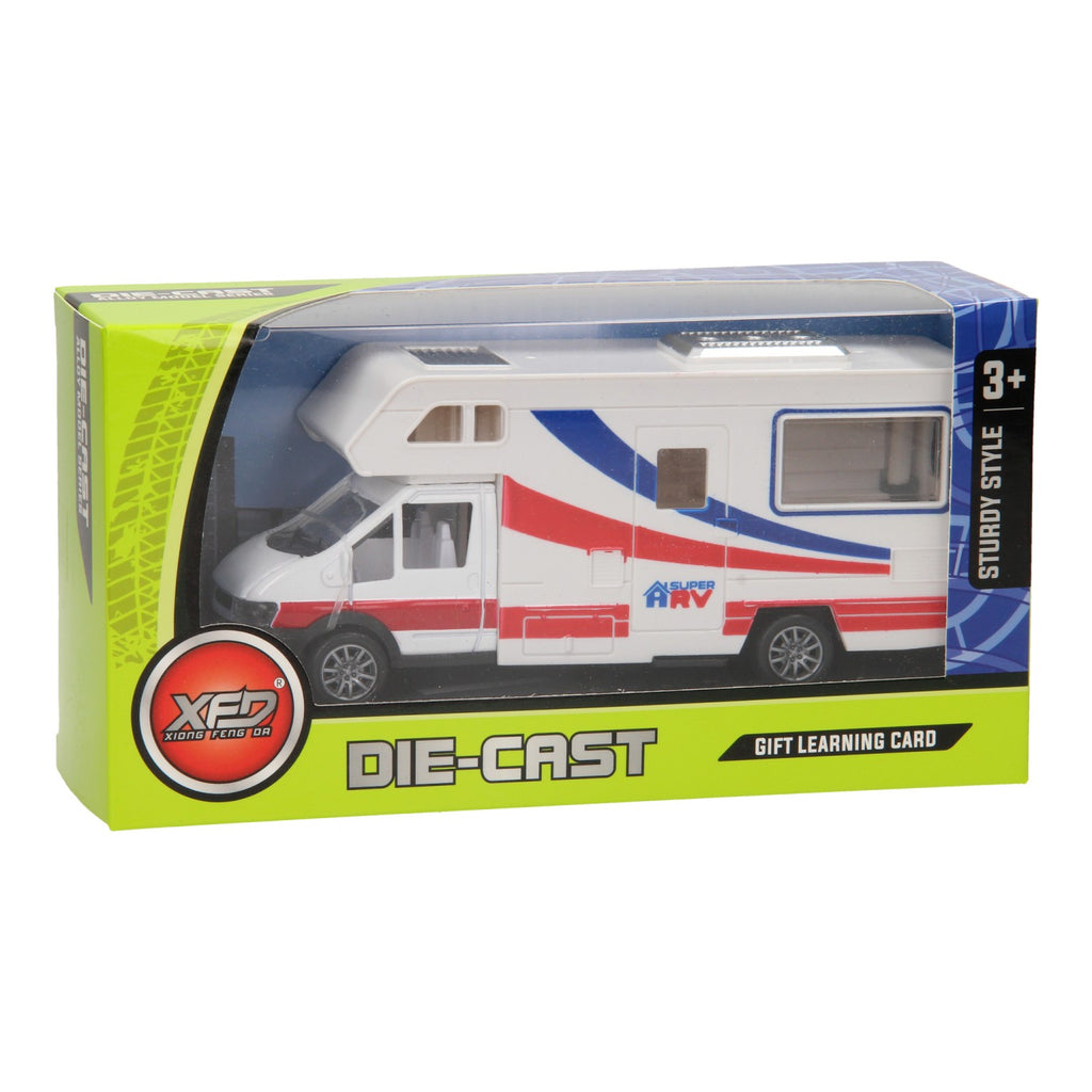 Die-cast camper wit