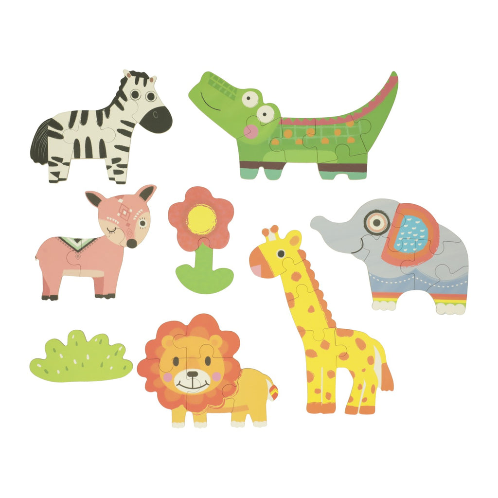 Mijn eerste 6 puzzels in blik - wilde dieren