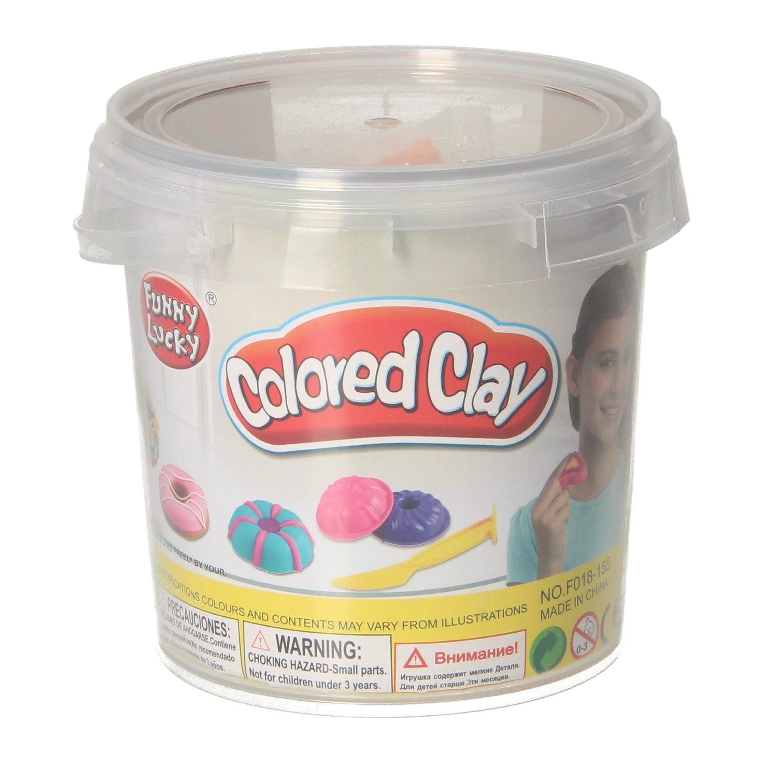 Lobbes Speelgoed- Lobbes SpeelgoedKleiset in opbergbox donuts maken - 12 kleuren klei