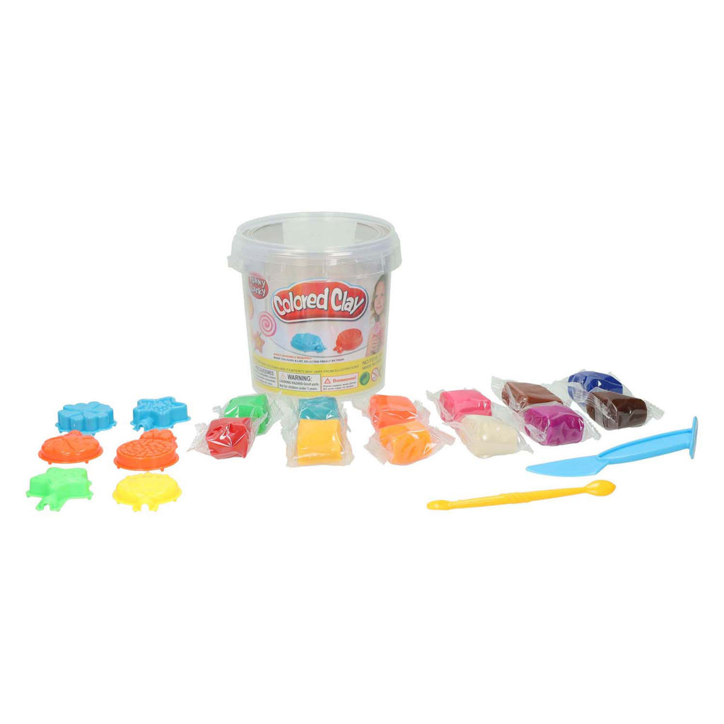 Lobbes Speelgoed- Lobbes SpeelgoedKleiset in opbergbox lolly's maken - 12 kleuren klei