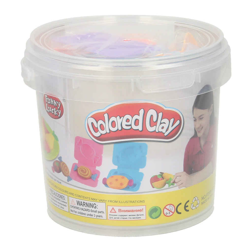 Lobbes Speelgoed- Lobbes SpeelgoedKleiset in opbergbox fruit - 24 kleuren klei