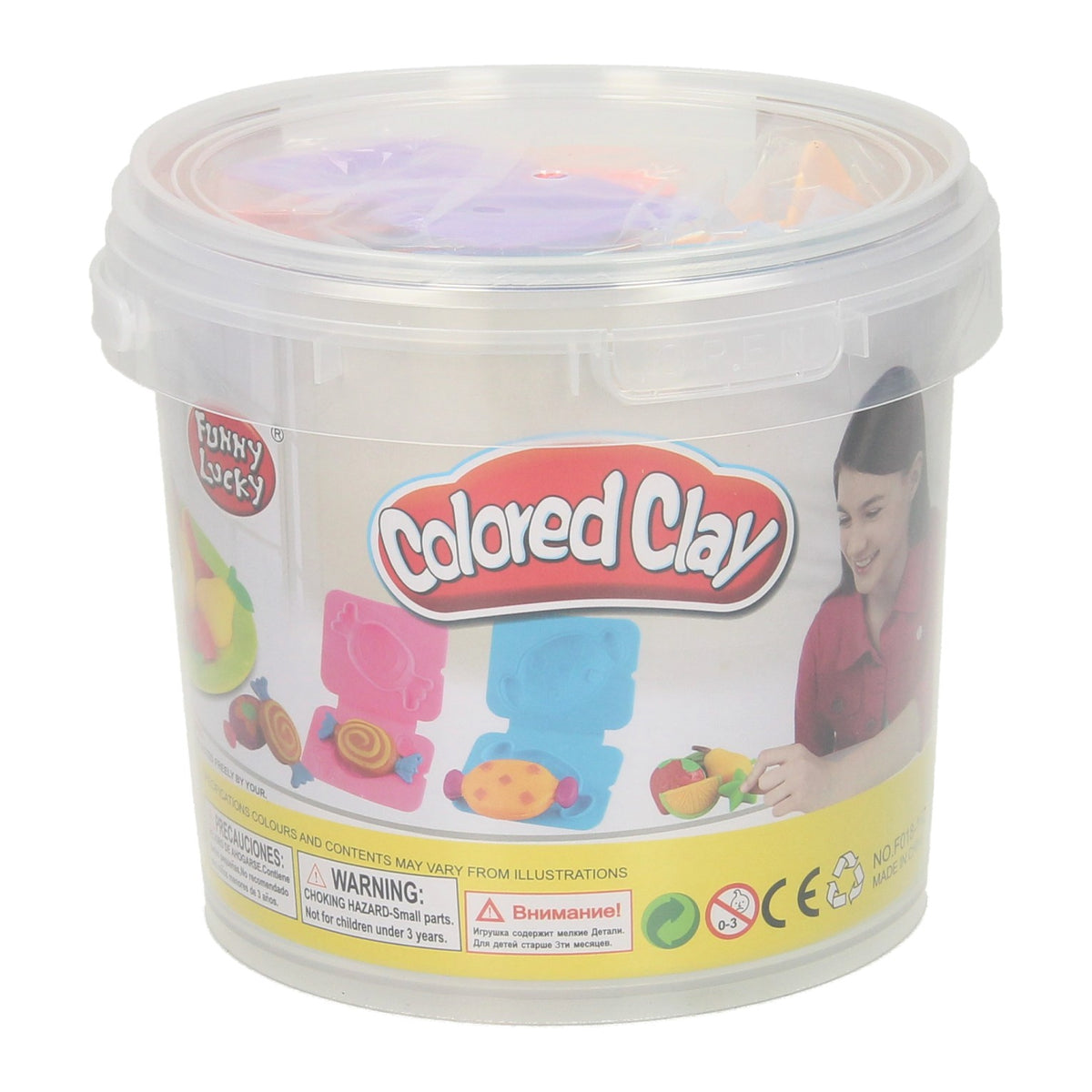 Lobbes Speelgoed- Lobbes SpeelgoedKleiset in opbergbox fruit - 24 kleuren klei