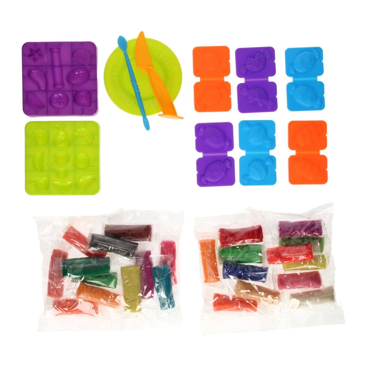 - Kleiset in Opbergbox Fruit - 24 Kleuren Klei