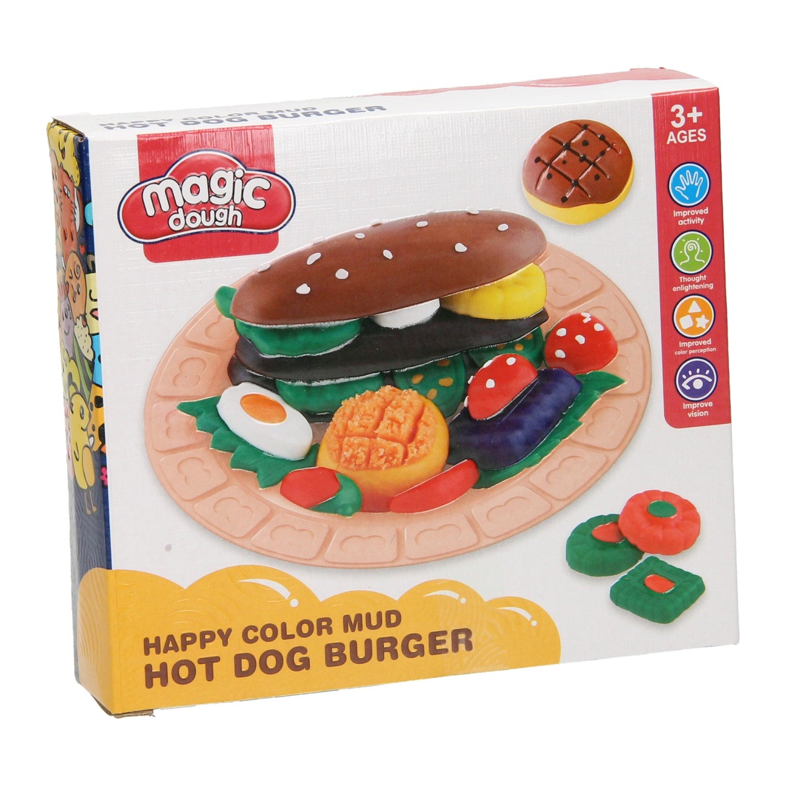 Lobbes - Lobbes Kleiset eten broodje gezond - 4 kleuren klei