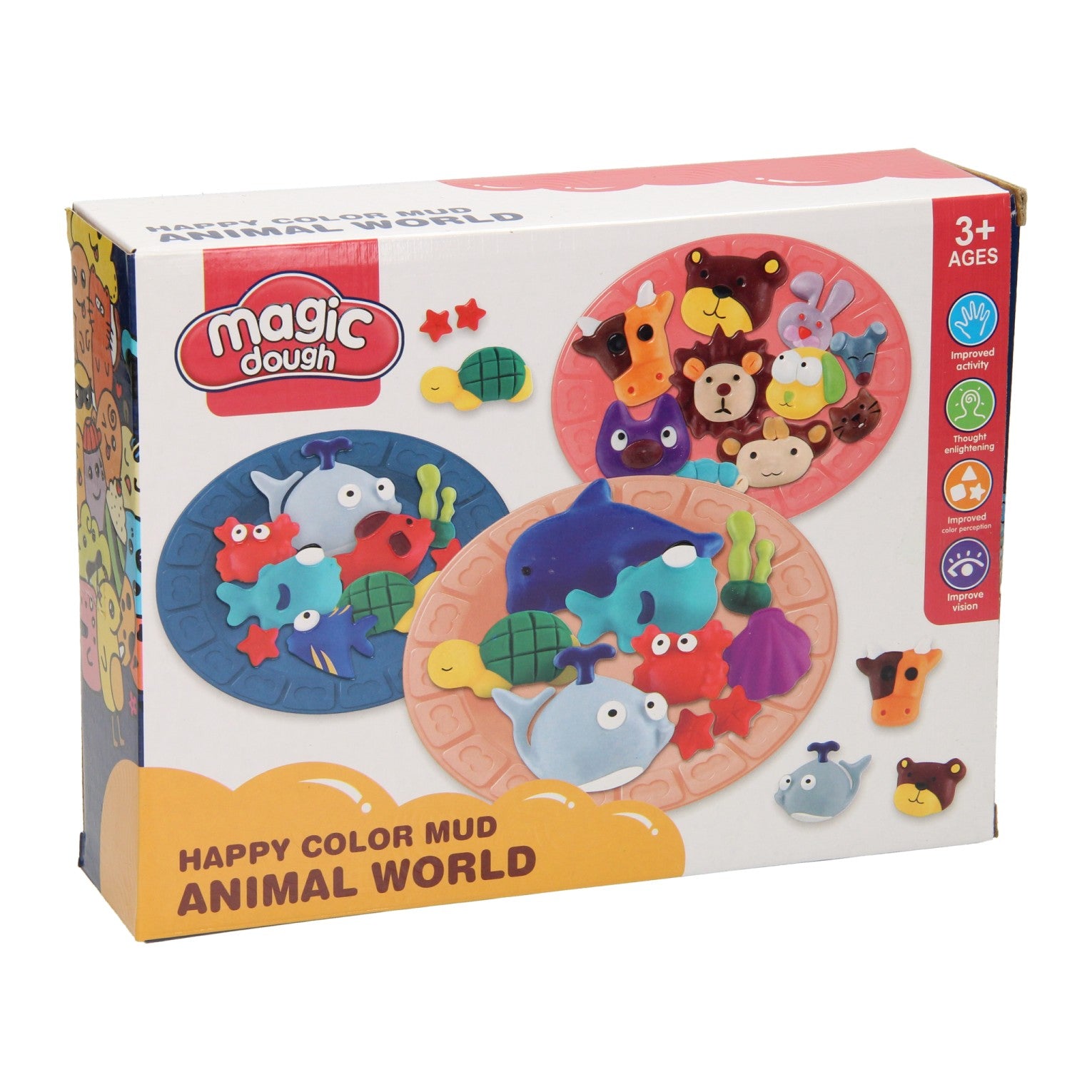 Lobbes Speelgoed- Lobbes SpeelgoedKleiset dieren vrienden - 5 kleuren klei
