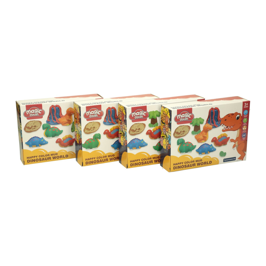 - Kleiset Dinowereld - 4 Kleuren Klei