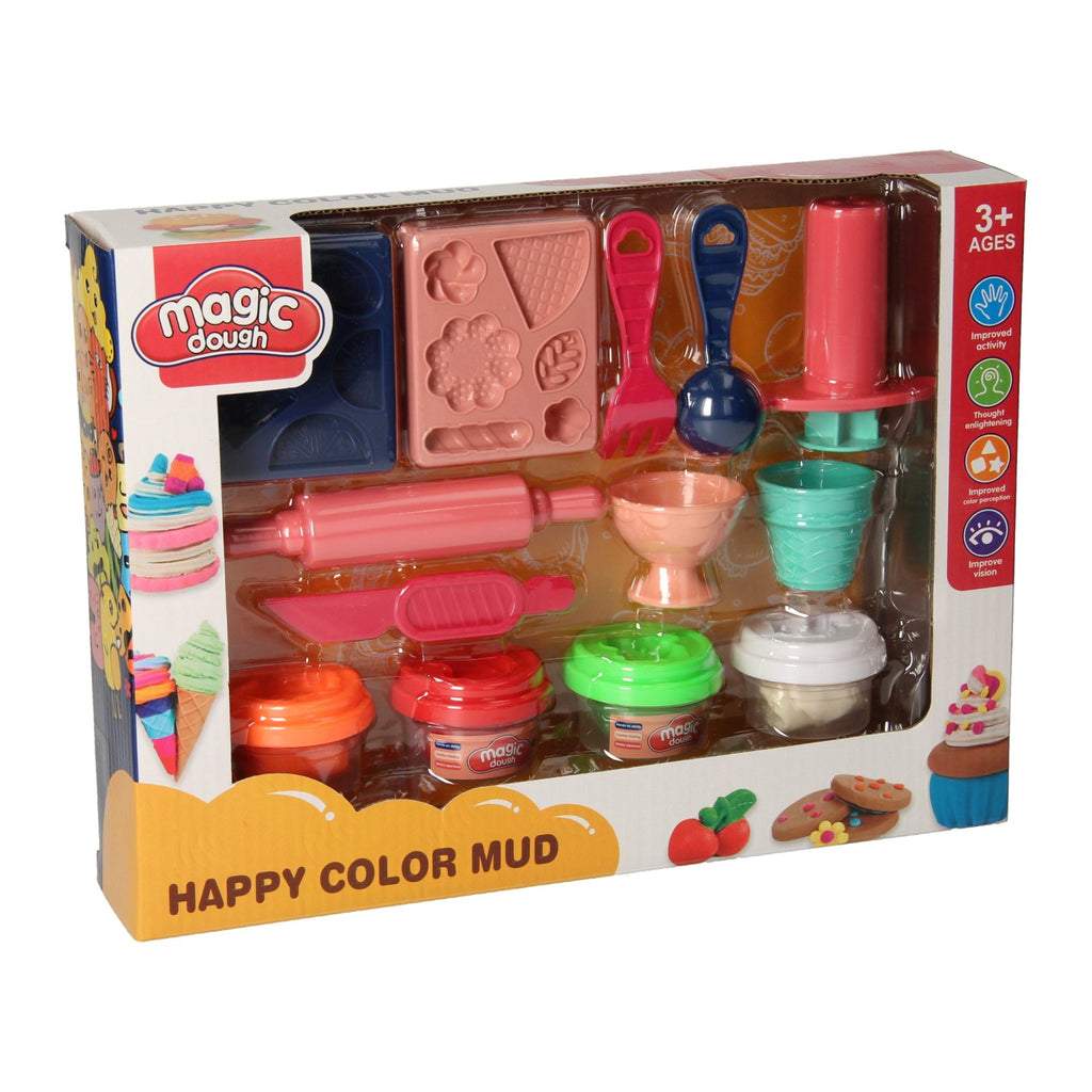 Lobbes Speelgoed- Lobbes SpeelgoedKleiset toetjes - 4 kleipotjes