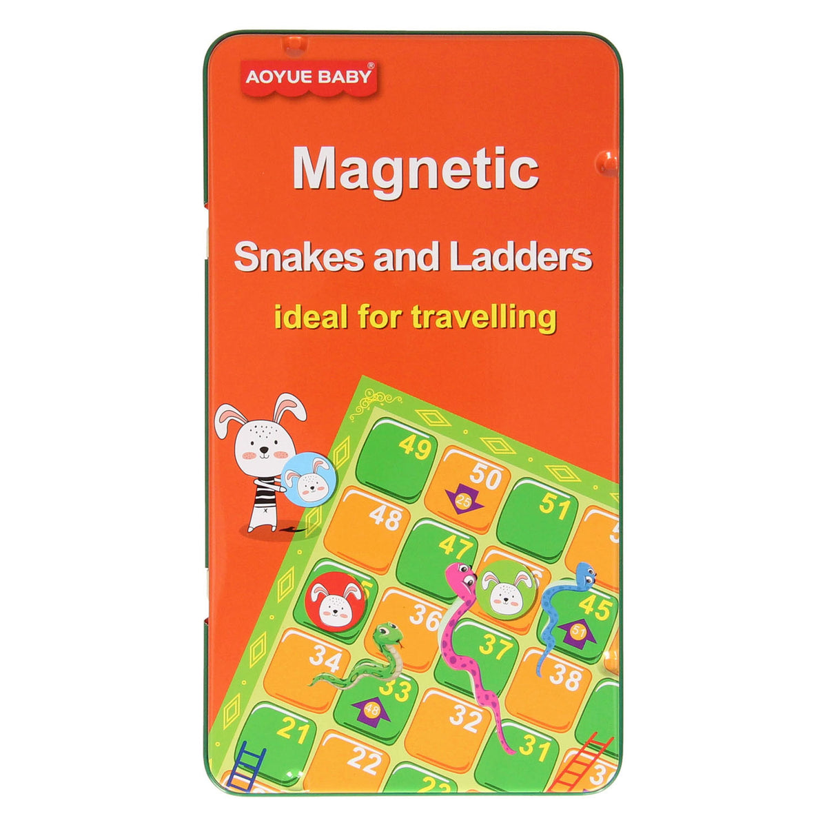 - Slangen- en Ladderspel Magnetisch in Blik