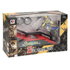 Vinger skateboard met stunt trail