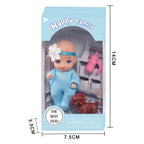 Poppensetje met pet vriend mini pop