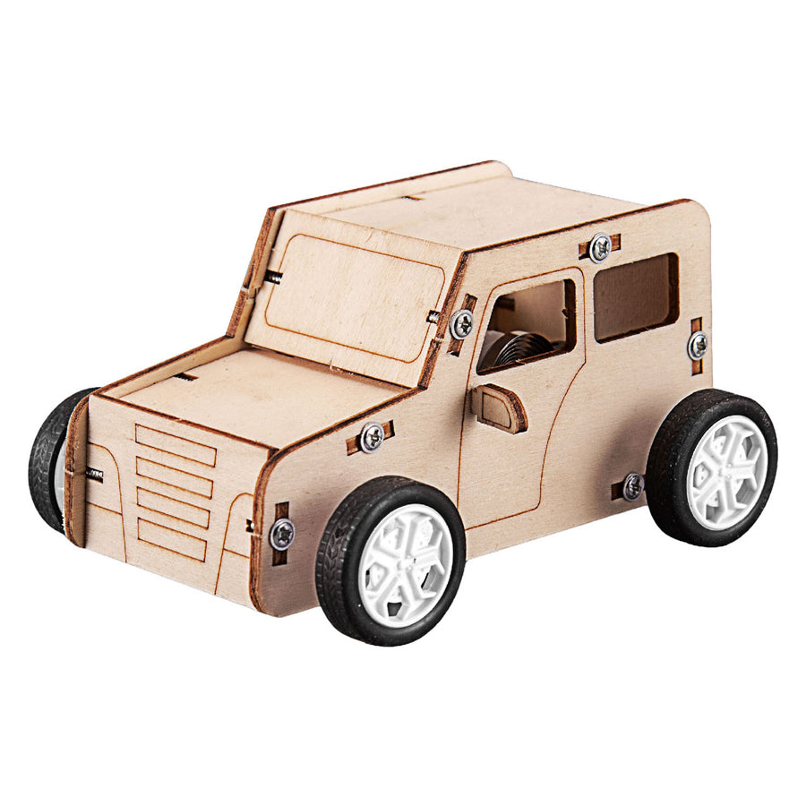 - Houten Bouwpakket Pull String Auto