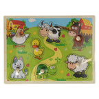 Lobbes - Lobbes Houten noppenpuzzel boerderijdieren 7st.
