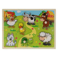 Lobbes - Lobbes Houten noppenpuzzel boerderijdieren 7st.