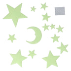 Glow in the dark set maan en sterren