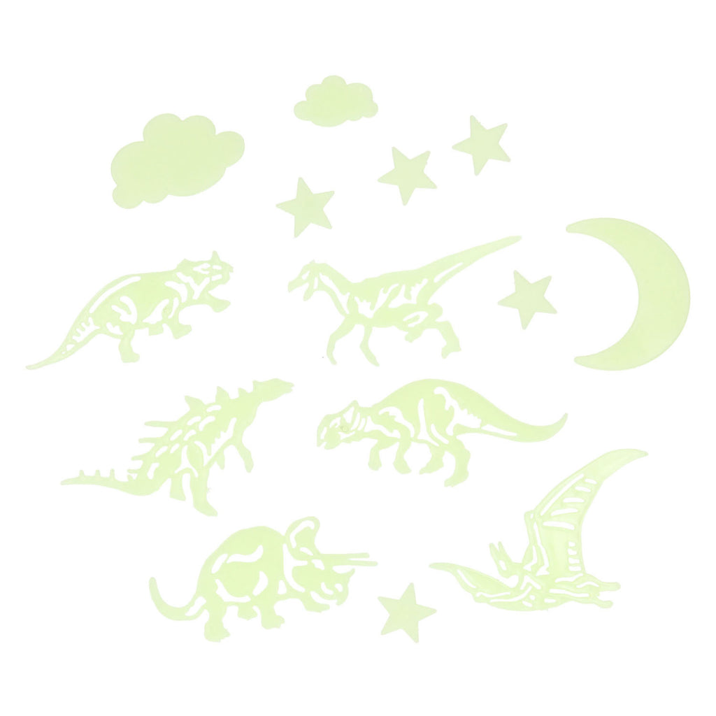 Glow in the dark dino's, 16dlg.