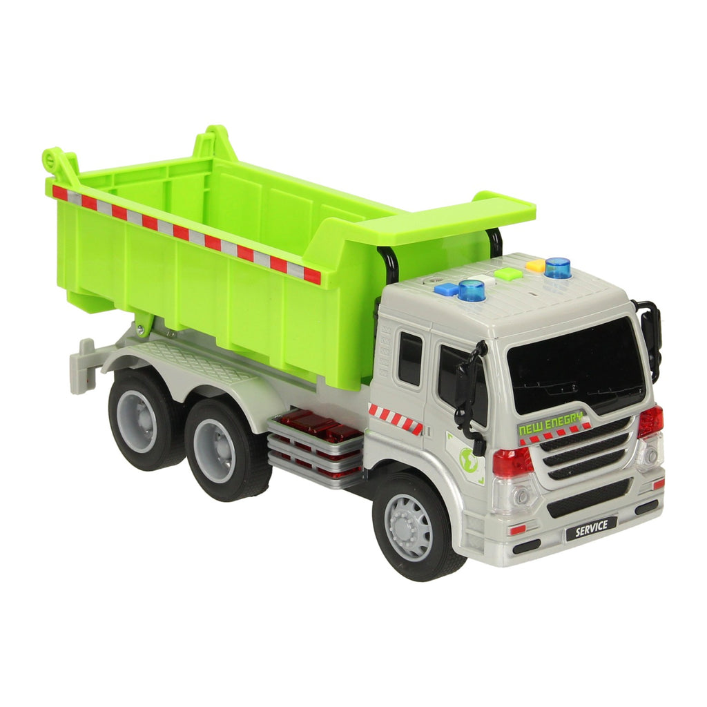 Lobbes Speelgoed- Lobbes SpeelgoedTruck met kiepwagen met licht en geluid